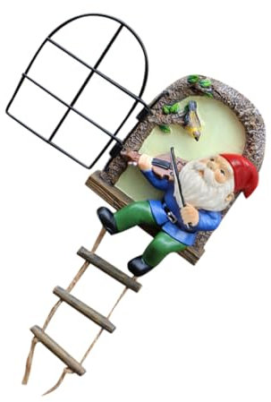 KONTONTY Gartenzwergfigur Aus Kunstharz Garten Deko Draußen Zwergengartenstatue Miniatur Für Hof Terrasse Rasen Und Mehr Realistische Figur Gartenzwerg