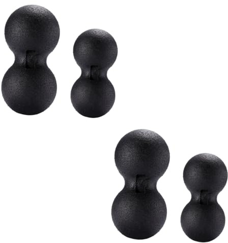Beavorty 4stücke Peanut Massagebälle Yoga Muskelroller Für Physikalische Therapie Rücken Und Nackenmassage Spannungsabbau Schwarz