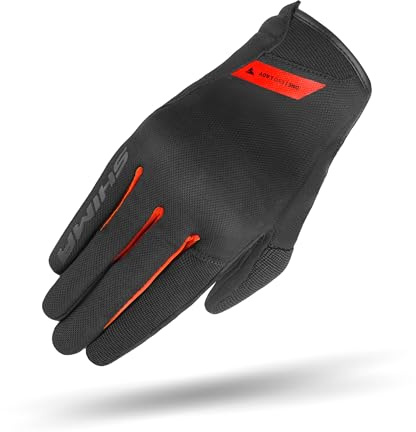 SHIMA ONE EVO Motorrad Handschuhe Damen Kurze Sommer Motorradhandschuhe Schutz Schutzkleidung Stadt Motorcycle Belüftet Verstärkt Leicht Motorbike Sommerhandschuh (Frauen, Rot, XS) | Mesh-Einsätze