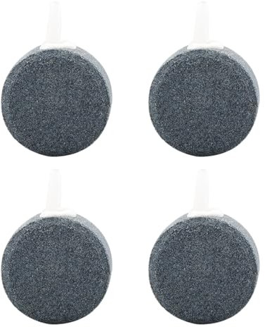 Tabanzhe 4 PCS Fish Tank Oxygen Stone Disc,Aquarium Air Stone Ball Bubble Diffuser,4 cm Bubble Release Tool Hydroponics Pond Accessories for Air Pumps Fish Tanks Buckets