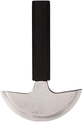 Coltello in Pelle a Testa Tonda, Coltello da Lavoro in Pelle Coltello Tondo Per Lavorazione della Pelle con Manico in Legno, Coltello Tondo Per Lavorazione della Pelle a Mezza Luna E Taglierino Per Ta