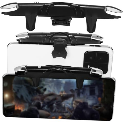 Homoyoyo Continuous Send Buttons for Mobile Gaming Finger Triggers for Phone Gaming Phone Mount Controller for Mobile Game Accessories Aim Button Shooter Joysticks