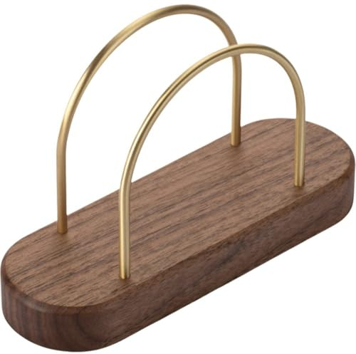 Danlai Handtuchhalter Aus Holz, Halbrunder Messing-serviettenhalter, Küchentuchspender, Tischserviettenaufbewahrung Für Restaurant