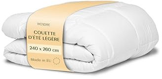 Wendre Piumino Estivo Matrimoniale King Size 240x260 – Piumino Matrimoniale Leggero in Microfibra Traspirante – Certificato OEKO-TEX, Anallergico e Lavabile