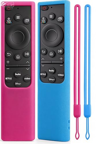 OneBom Cover in silicone per telecomando Alexa serie Alexa Remote Enhanced w, antiscivolo, con cordino dello stesso colore, 2 pezzi