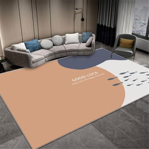 RUGMRZ Küchen Teppiche Teppich Kurzflor Graue Teppichlinien schmücken Schlafzimmer Flur Teppich Terrasse Deko 140X200CM