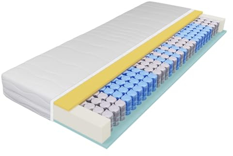 BeCo Matratze 90 x 200 cm Ortho Strong Taschenfederkernmatratze H2/H3 / Wendematratze/Oeko-TEX Standard 100 / Made in Germany / 100 Nächte Probeschlafen