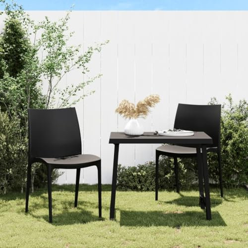 Xichuzi Gartenstühle 2 STK. Anthrazit 50x46x80 cm Polypropylen, Gartenmöbel, Terrassenstühle, Balkon Sessel, Balkon Stühle, Balkonstuhl, Garten Stühle Für Draussen - 364729