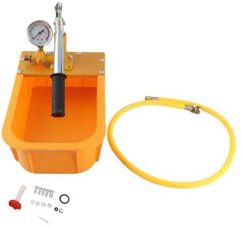 Hydrostatic Pump Tester, Hydraulic Manual Water Pressure Test Pump Manual Pipe Leak Detector with Gauge for Pipeline Pressure Container