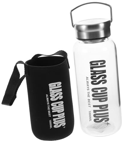 GLEAVI Bouteille Eau Tasse Porte-eau En Verre Résistant à La Chaleur 1pcs (1000ml*1pcs)