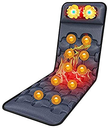 YJYJY Colchoneta de Masaje de Espuma viscoelástica de Cuerpo Completo con 9 Modos de Masaje y cojín de Masaje vibratorio con calefacción