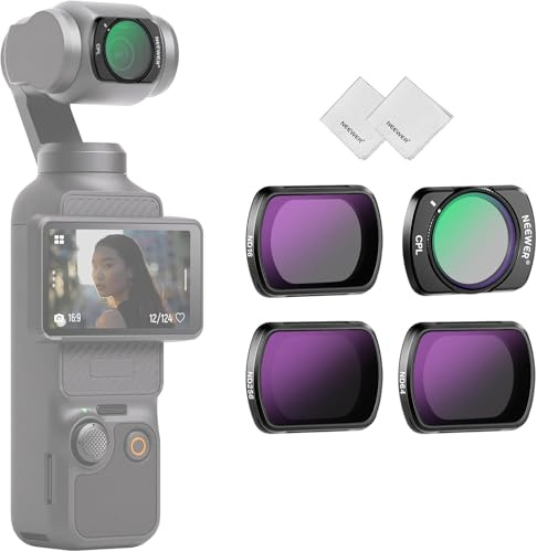NEEWER CPL ND Filter Kit Compatible with DJI Osmo Pocket 3 / Pocket 4 / Xtra Muse, HD Magnetic Circular Polarizing ND16 ND64 ND256 Filter Accessories