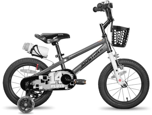 JOYSTAR Pluto 12/14/16/18/20 Zoll Kinderfahrrad für 2-9 Jahre Jungen und Mädchen. Kinderfahrrad mit Stabilisator und Korb.Multicolor