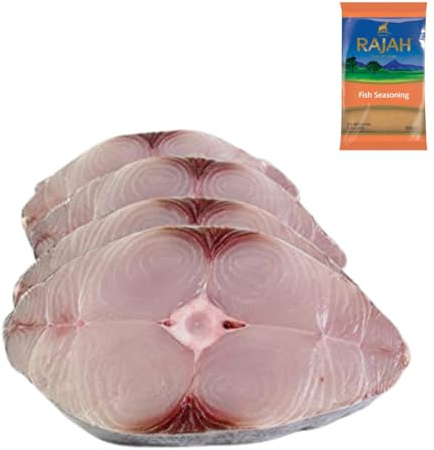 Aytac Pangasius Fish Steak 800gr with Rajah Fish Seasoning 100Gr – Fresh Pangasius steaks for grilling or baking