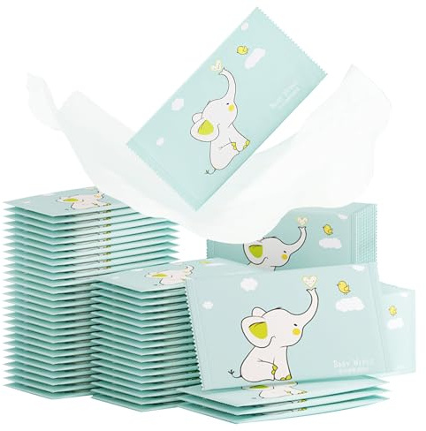 Lingettes Nettoyantes 50 Pièces, Lingettes Rafraichissantes, LIngettes Multi-usages Individuellement, LINgettes Nettoyantes Corps, aux peaux Sensibles Pendant Les Règles (Multicolore-A, 50)