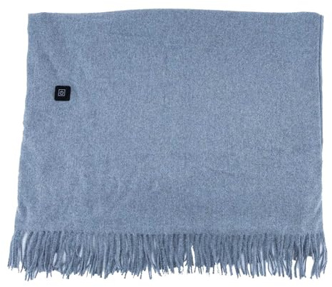 USB Electric Throw Heated Blanket with Zipper, Wearable Heated Wrap for Body USB Heating Pad for Shoulders Abdomen Leg Portable Throw Wrap Washable, 78in x 26in (Blue)