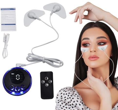 Stimolatore dei muscoli del viso – Massaggiatore EMS a 8 modalità e 19 livelli, dispositivo di sollevamento a microcorrente Design portatile | per il dimagrimento del viso, la routine di bell