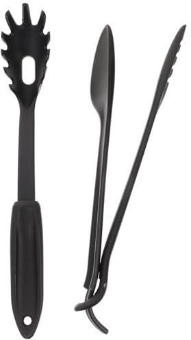 IMIKEYA Pinzas para Pasta de Nylon Reutilizables 2 Piezas, Set de Pinzas para Espaguetis y Clip para Servir Alimentos, Utensilios de Cocina Portátiles para Uso Diario y Barbacoas