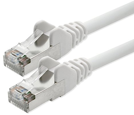 1aTTack - Cavo Patch CAT 5e Crossover FTP con 2 spine RJ45 bianco 0,5 m