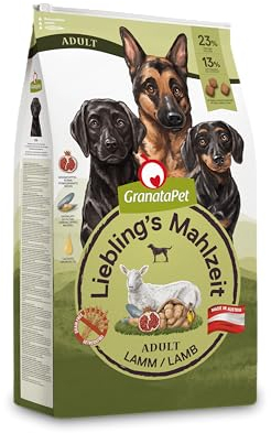 GranataPet Liebling's Mahlzeit Adult Lamm, Trockenfutter für Hunde, Hundefutter ohne Getreide & ohne Zuckerzusätze, Alleinfuttermittel, 10 kg