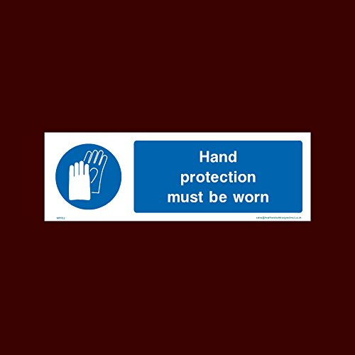 USSP&S Hand protection must be worn Plastic Sign (MPPE2) - Personal Protective Equipment, Helmets, Boots, Gloves, Mask, Ear, Eye, Glasses