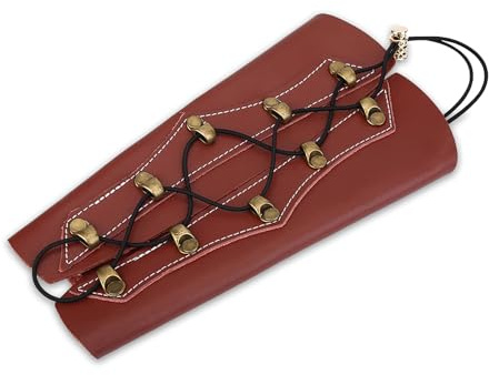 Keenso Bogenschießen Armschutz, Einstellbare PU-Leder Bogenschießen Armschutz Armschutz Zubehör für Recurve Traditionelles Bogentraining(Braun) Zubehör für Schießen und