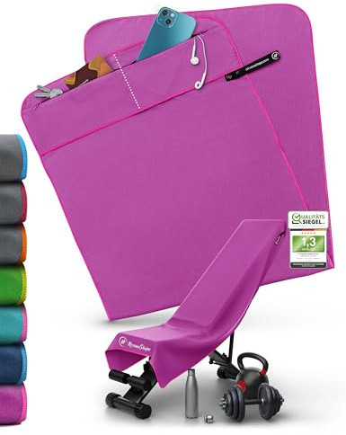 NirvanaShape Toalla de Gimnasio | Toalla de Microfibra Resistente con Clip Magnético | Elegante y Funcional | Ultra Absorbente y Compacta | Toalla de Deporte Gimnasio