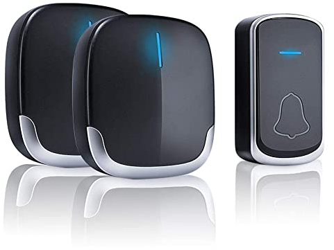 Campanello Senza Fili da Esterno, 300m Campanello Wireless 58 Melodie e 4 Livelli di Volume, Impermeabile IP44, Indicatore LED per Casa, Ufficio, Anziani