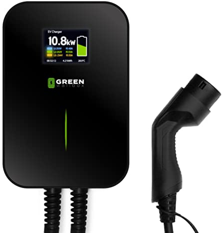 Green Wallbox Laddningsstation för elbilar EV PHEV/BEV (typ 2-kabel, 11kW (3-fas) | 16A)