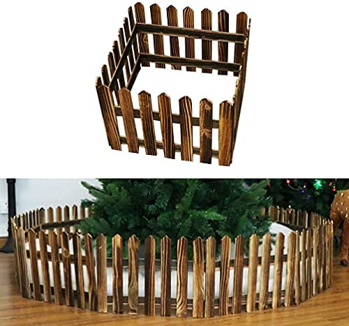 Beeteinfassung Zaun Zierzaun Palisaden Für Garten Palisade Rasenkante 1,2 M Holz Weihnachtsbaum Zaun Dekorative Weihnachten Weiß Gartenzaun für Weihnachtsbaum Hochzeit Dekoration Dekorativer Zaun G