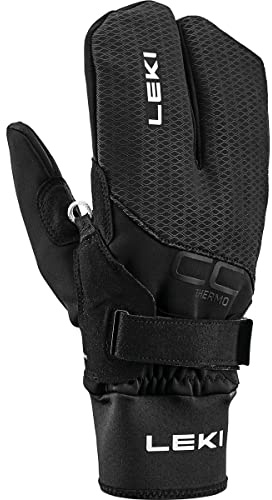 LEKI Unisex CC Thermo Shark Lobster (2+2) Handschuhe Schwarz 6,5