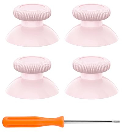 eXtremeRate Replacement Controller Joystick for Xbox One - 4 PCS Cherry Blossoms Pink Thumbsticks Analog Thumb Sticks for Xbox Series X/S, Xbox One S/X, Elite Controller with Repair Kit Screwdriver