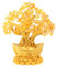 Crystal Money Tree Good Luck Citrine Lucky Tree Feng Shui Bonsai for DIY Home Yellow 18cm