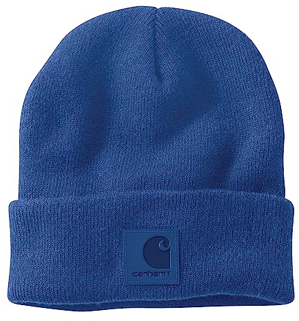 Carhartt Herren Tonal Patch Beanie, Blau - Glass Blue, Einheitsgröße