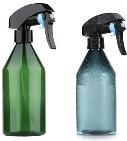 Yebeauty Plant Mister - Botella pulverizadora, 2 unidades de 10 onzas de niebla fina, atomizador de plantas, botella rociadora para jardinería, solución de limpieza con bomba superior, gatillo de agua