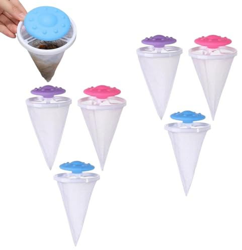 6 Piezas Removedor De Filtro De Pelo Flotante, Bolsas De Filtro De Pelo Para Lavadora, Malla Filtrante De Pelo Flotante, Filtrante De Pelo Flotante Para Eliminar Pelusas De Pelo De Animales