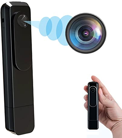 HD 1080P Portable Hidden Camera,Mini Body Camera with Video Recording,Police Body Cam,Body Worn Cop Camera,Small Wearable Spy Patrol POV Camcorder for Work Walking,Travaling Records No WiFi Needed