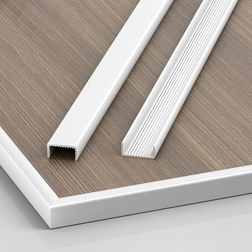 Coayuou Fliesen Abschlussleiste Metall U Profil 100cm*3 Stück Übergangsprofil Alu Langlebiger Schutz Für Saubere Abschlüsse An Wandfliesen & Bodenfliesen(Weiß,16mm)