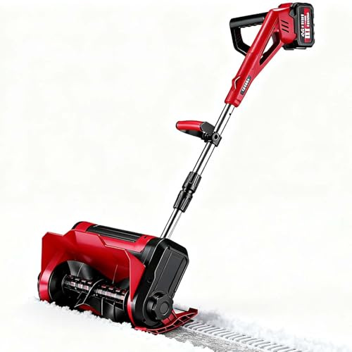 Souffleuse À Neige sur Batterie, Pelle À Neige Électrique sans Fil, Largeur De Nettoyage 32 Cm Et Déneigement Profond, Idéale pour L'entretien des Cours Et Allées Jardin.