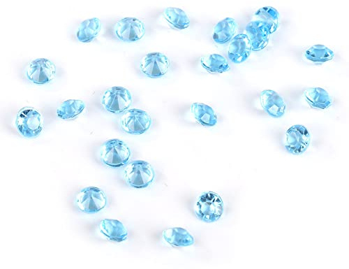 ZAWELIYO Coriandoli Acrilici per Matrimoni, Decorazioni Sparse in Cristallo da 2000 Pezzi per Riempitivo per Vetrine per Fotografie di Feste (Azzurro)