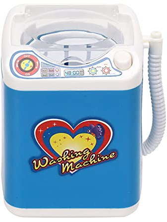 ZASCHMOY Mini-Waschmaschine, Simulierter Elektrischer Kosmetikpinselreiniger mit Abflussrohr, für Make-up-Pinsel und Kinderspielzeug (BLUE)
