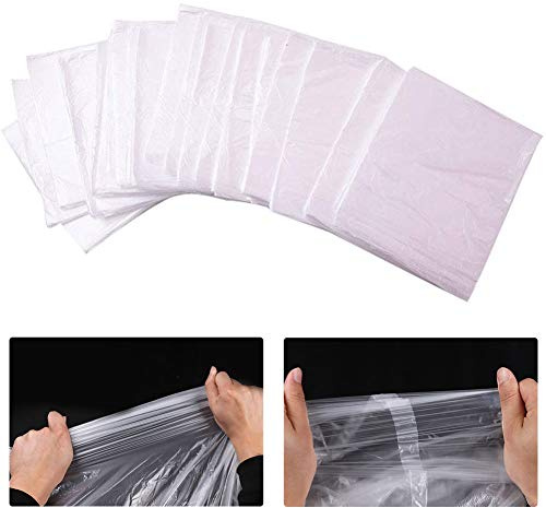 50 Feuilles De Film Plastique Jetables For Enveloppement Corporel, 210 Cm (L) × 110 Cm (l), Doublures De Couverture De Sauna Avec Ouvertures Latérales, Accessoires For Couverture De Sauna Infrarouge