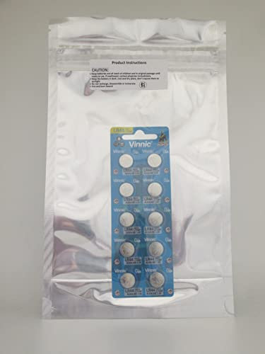 Ukdapper - Vinnic L1154-C10-AG13 Alkaline Manganese Button (Pack of 10) Cells