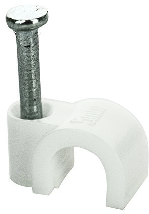 BG Electrical CCR5/50-BG - Fermacavi rotondi, 50 pezzi, colore: bianco, 5 mm