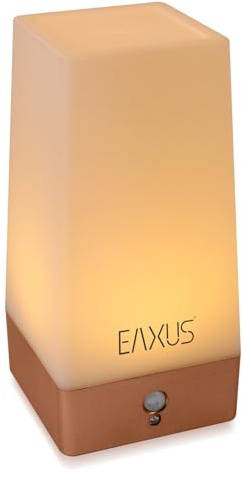 Eaxus® Nachtlampe - Kabellose Nachttischleuchte mit Bewegungssensor & Dämmerungssensor