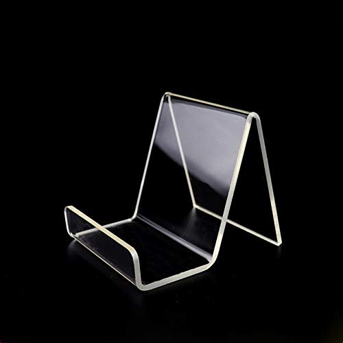 Présentoir en plexiglas transparent pour chaussures, téléphone, tablette, menu, livre de cuisine (Lot de 2)