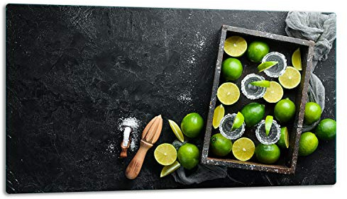 TMK ArtDeko Glasschneidebrett für die Küche 52x30cm – Robust, Hygienisch & Rutschfest – Schneidebrett Glas aus gehärtetem Material – Zusätzliche Arbeitsfläche – Vielseitige Nutzung