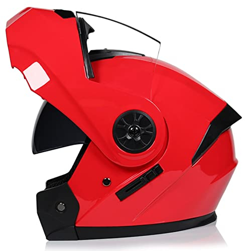 Ever TA Integralhelm Klapphelm DOT ECE Zertifiziert, Motorrad Motocross Helme, Motorradhelm Integrierter Rollerhelm Jet Helm Herren Damen, Belüftung Full Face Helm Mit Sonnenblende