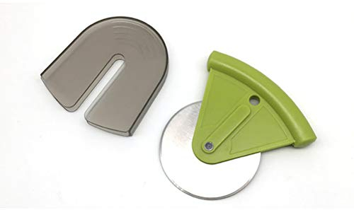 Cortador de Pizza Grande, Cortador de Pizza de Acero Inoxidable, Cortador de Rueda de Pizza con Cubierta, Herramienta para Cortar Ruedas, Utensilios de Cocina