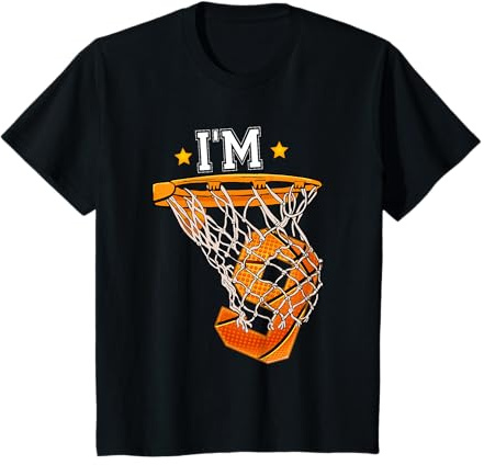 9° compleanno camicia da basket I'm 9 Boy Girl 6° compleanno Maglietta
